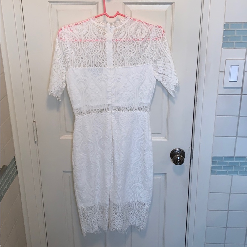 White lace dress